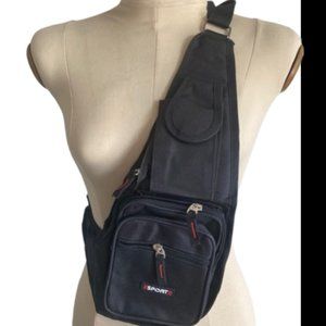 Mens Sling Bag Cross Body Handbag Chest Bag Shoulder sports Travel Backpack Back